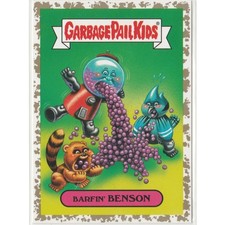 Regular Show Barfin' Benson #4b Gold 4/50 Garbage Pail Kids GPK 2016 Trashy TV picture