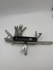 Victorinox Swiss Army Swiss Champ Pocket Knife Black, 91mm Preowned picture