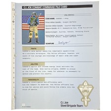 Vintage GI Joe Steel Brigade Combat Command File Card Full 1987 Mail Away picture