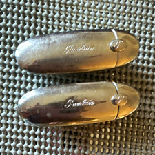 Guerlain Lot of 2 Silver Tone Metal Flip-Top Lipstick Cases Holders picture