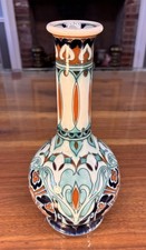 Dutch Rozenburg, Den Haag, Art Nouveau Porcelain Vase, Windmills, 11” REPAIRED picture