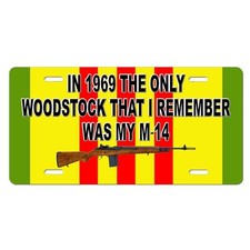 In 1969 The Only Woodstock I Remember Was My M-14 Veteran License Plate Tag picture