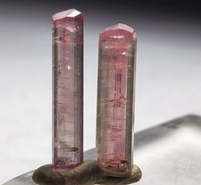 An Amazing Pair Of Watermelon Tourmaline Crystals From Poprook Mine . picture