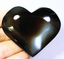 Natural Beautiful Orca Agate With Quartz Crystal Palm Stone Heart Reiki Healing picture