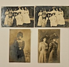 Post Cards of Women in Hats ~Early 1900s Antique ~Divided Back ~Not Posted ~4~ picture