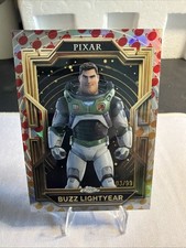 2025 Topps Chrome Pixar Gold Buzz Lightyear Turning Red Etch Refractor 3/99 #91 picture