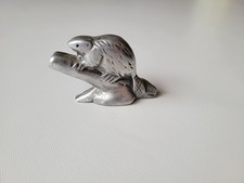 Canadian Art Hoselton Aluminum 3” Beaver Figurine Signed. Made In Canada. #131 picture