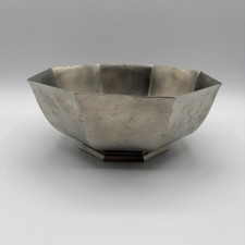 Vintage Gorham Octette Pewter PH6 Octagonal Bowl 8” Mid Century Serveware PATINA picture