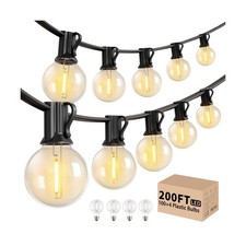LACHON Outdoor String Lights Waterproof 200 FT with 100 G40 IP65 Bulbs 200FT picture