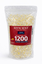 NEW EFFICIENT Premium Cigarette Filters 6 Hole Bulk Economy Pack 1200 filters picture