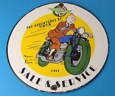 Vintage Ducati Sign - Motorcycle Dealership Service Porcelain Auto Gas Pump Sign picture