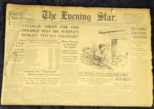The Evening Star, Washington D.C., 12/2/1924, Cut Edge picture
