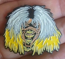 Iron Maiden Eddie The Head Enamel Pin Hat Lapel Vest Heavy Metal 666 the Beast picture