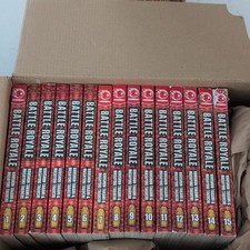 Battle Royale Tokyopop Manga Lot Vol 1-15 English Trade Paperback B&W picture