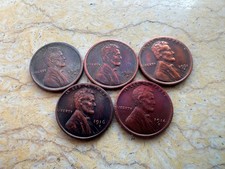 Lot of 5 1916S 1909SVDB 1914D 1931S 1909S picture