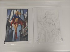 Ryan Kincaid Original Art Supergirl Pencil Sketch Published As A Print 11x17 picture