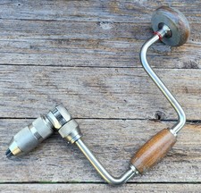 Vintage Stanley Handyman No. H1253 Ratcheting Bit Brace Drill - Woodworking USA picture