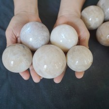 11LB 15Pcs Natural Blue Rainbow Moonstone Belomorite Crystal Sphere Ball Healing picture