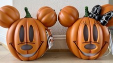 Disney 2026 Home Depot 14 inch LED Mickey & Minnie Mouse Pumpkin Set Light Up picture