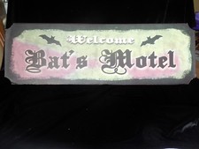 Bat's Motel Novelty Metal Welcome Sign 24