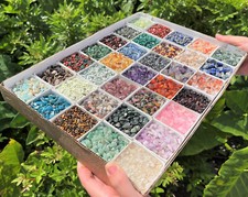 1/4 lb GEMSTONE Chips 3 - 15 mm Semi Tumbled Stones: Choose Type 4 oz Loose Bulk picture