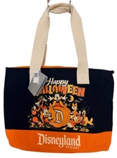 🎃2026 Halloween Disney Parks Mickey Minnie & Friends Tote Bag Full Zip Canvas picture