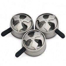 3 Pack Hookah Heat Management Device HMD Charcoal Holder Metal Silver Universal picture