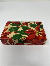 Charming Vintage Antique Miniature Christmas Gift Jewelry Box picture