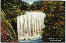 Minnehaha Falls Minneapolis Minnesota MN Waterfalls & Forest Attraction Postcard picture