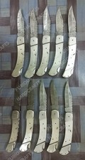 Custom Handcraft Damascus Steel Folding Knives Material Lot of 10 pc's picture