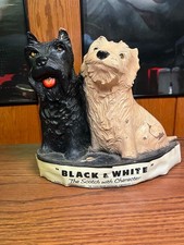 Vtg Advertising Black & White Scottie Terrier Dogs Scotch Whiskey Bar Display picture