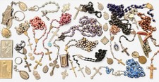 Huge Lot Of Crosses Crucifix Catholic Pendants Vintage TO Now picture