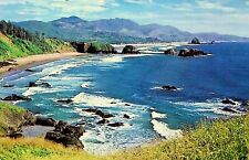 PACIFIC COAST HISTORIC SCENIC FOREST MOUNTAINS WATERFALLS RIVERS LAKES POSTCARD picture
