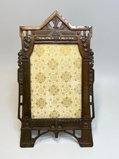 WMF Germany Art Nouveau Brass Photo Picture Frame Easel Back Architecture & Rose picture