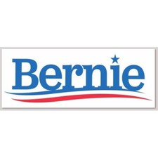 Bernie Sanders For President 3x8 Inch Vinyl Bumper Sticker Decal White picture