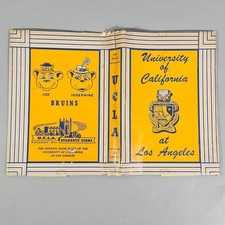 UCLA Bruins VTG 1940s Plasticoat Book Cover Joe Josephine Mascot Art Colad Co. picture