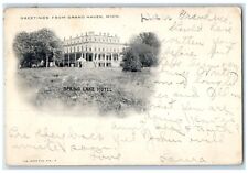 1907 Exterior Spring Lake Hotel Greetings From Grand Haven Michigan MI Postcard picture