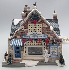 Vintage 2003 Department 56 Snow Village Light-Up Pillsbury Doughboy Bake Shop picture