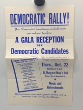 Rare Vintage 1964 Democratic Campaign Broadside Poster Sam Stratton Albany NY picture