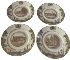 Vintage 4 Lamberton Scammell Ivory Plates Special College Commemorative 10.5” picture
