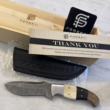 Forseti Steel Kazakh Hunter hand-forged Damascus steel knife New In Box picture