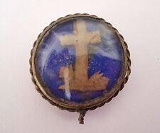 ANTIQUE FRENCH RELIQUARY WITH CALVARY AND FLOWER. 19th CENTURY picture