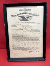 1946 US Army Presidential Military Commission 1st Lieutenant Truman Era Framed picture