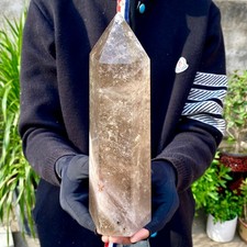 4.03LB Natural Clear Crystal Obelisk Quartz Energy Tower Point Reiki Healing Gem picture