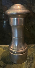 Vintage 1970s Polished Pewter Empire Italy Salt shaker picture