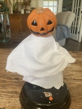 Gemmy Grave Raver Pumpkin Head Ghost Prop, Battery, Plastic/Fabric Tested Rare picture
