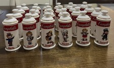 Campbell's ceramic spice jars set of 24 with lids, white/red Vintage 1995 picture