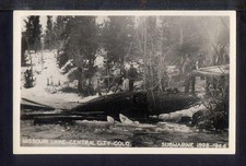 1944 Central City CO MOUNTAIN SUBMARINE RECOVERY Postcard RPPC Missouri Lake picture
