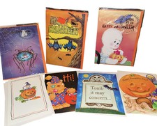 8 Vintage Halloween Greeting Cards Hallmark American Greetings Ephemera Unused picture