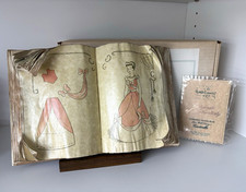 WDCC Cinderella's Sewing Book w/ wood stand and COA picture